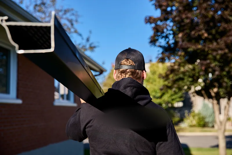 Professional installation of an Alu-Rex gutter guard